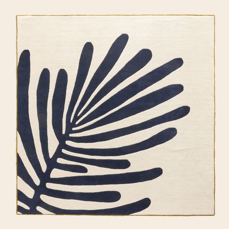 Tapis de sol en Feuille de palmier en laine TROPI (1/4)