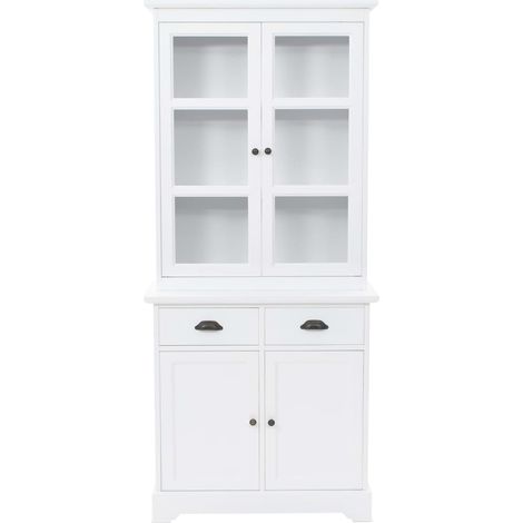 Maison Exclusive - Credenza con Alzata 4 Ante in MDF e Legno di Pino 80x40x180 cm