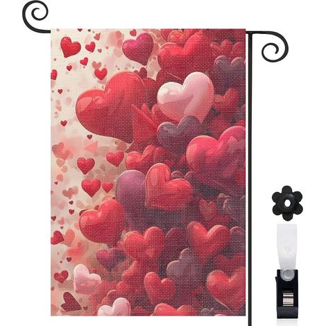 Drapeau de jardin vertical décoration pour maison de campagne toile lavable double face 30 x 45 cm pour jardin maison (1/5)