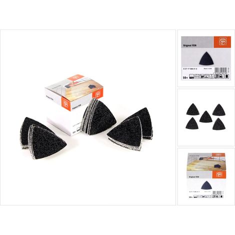 FEIN 50 feuilles abrasives Multi Master/Talent/SuperCut - x 50 - 36 - 80 x 80 mm