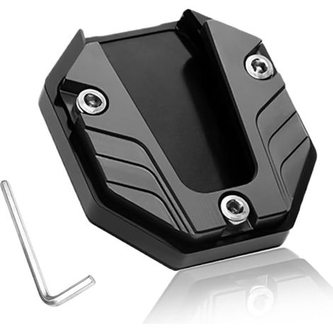 Béquille Latérale Moto - 1 Pièce - Alliage Aluminium CNC - Extension Surface - Sol Meuble (1/5)