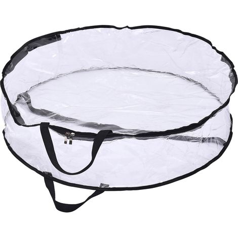 Aufbewahrungstasche aus PVC mit transparentem Fenster – 60 cm wasserdichte Schutzhülle für Weihnachtskränze und festliche Dekorationen (1/5)