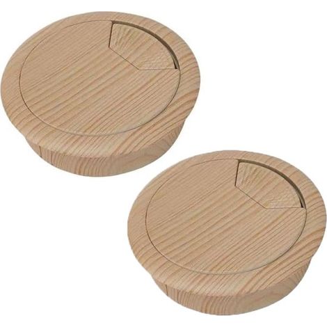 10 pasacables, Bandeja para cables de escritorio, ø 60 mm, Gestión de cables para escritorios, Tapas para orificios de cables, Negro (1/5)