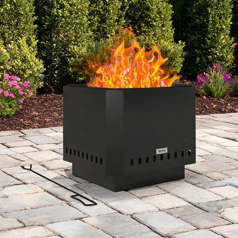 Brasero schwarz en metall 48 x 48 x 41 cm (1/5)