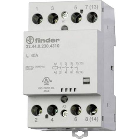 Finder 22.44.0.230.4310 Contattore 4 NA 230 V/DC, 230 V/AC 40 A 1 pz. (1/2)