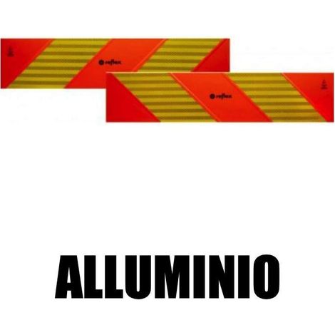 ECE 70.01 Pannelli rifrangenti per motrice kit da 2 pezzi in classe 3 PVC o alluminio Modello - Alluminio (1/5)