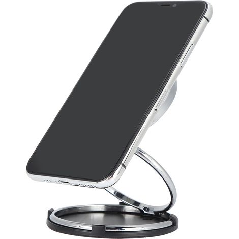 Support magnétique pour téléphone de voiture, pare-brise, anneau pliable, rotation à 180°, support de bureau. (1/5)