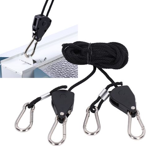 Tendeur de corde à cliquet 1/8 pour lampes horticoles - Tendeur de corde à cliquet en métal