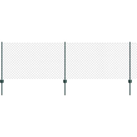 Maison Exclusive - Kettenzaun mit Pfosten 25 x 0,8 m (B x H)