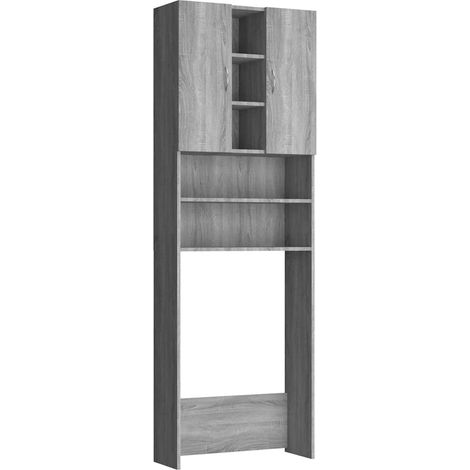 Mobile per Lavatrice Grigio Sonoma 64x25,5x190 cm vidaXL