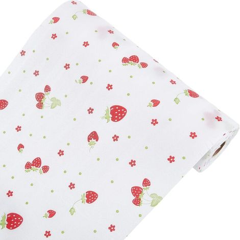 45x300cm Plastic Drawer Liners for Shelves, Cabinets, Cupboards, Wardrobes, and Closets - Non-Adhesive, Waterproof, Non-Slip, Moisture-Resistant, Refrigerator Lining, Kitchen Protector, Strawbe (1/5)