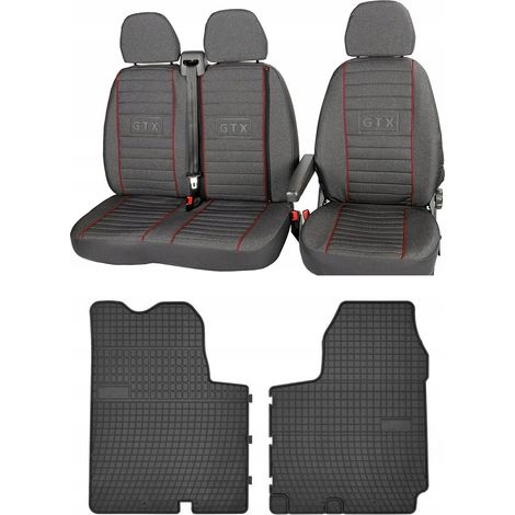 Ensemble de housses de siège sur mesure + tapis pour Renault Trafic II 2001-2014 – Tissus d'ameublement haut de gamme – Installation facile