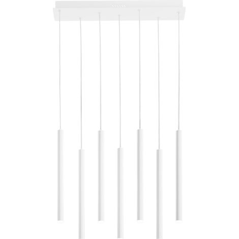"Sospensione LED PYPE a 7 pendenti in metallo bianco 35W con funzione CCT" (1/2)