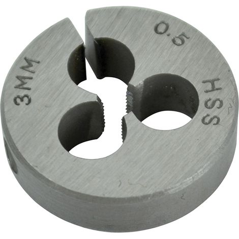 Faithfull ADR8291 HSS Straight Flute Split Die M3 x 0.5, 13/16in OD FAIHSSDM3