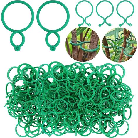 Clips de Support pour Plantes,200 Pièces Pinces pour Plantes de Jardin,Clips De Plantes Sécurisés,Plastique Clips de Support pour Plantes Grimpantes,Tiges de Tomate (1/5)