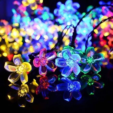 Guirlande lumineuse solaire - 50 LED multicolores Étanche IP65 - Jardin terrasse décoration - 7 mètres (1/4)