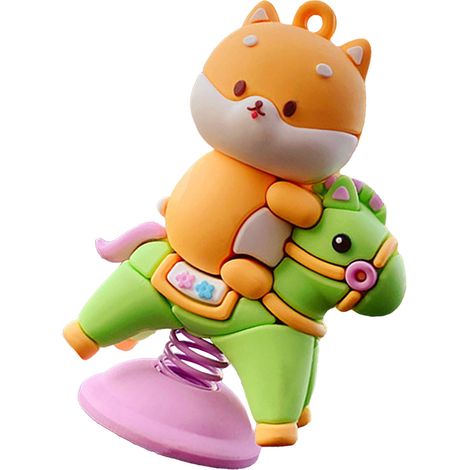 Décoration Printanière Auto Figurine Shiba Inu Hochet Tête Créative Poupée Bureau Cheval Bascule Originale Gadget Voiture (1/5)