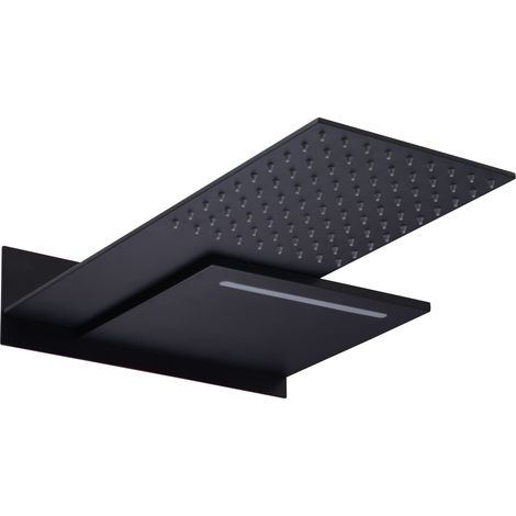 IMEX Duschkopf Wandmontage 2 Funktionen 48 x 335 cm Kaskade und Regen Stahl und Messing Chrom Imex-RPS490-NG