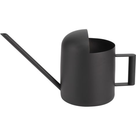 Arrosoir en acier inoxydable à long bec pour arroser les plantes et les fleurs, accessoire de jardin, noir mat (1/5)
