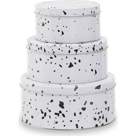 Premier Housewares Set of Three Speckled Storage Tins (1/5)