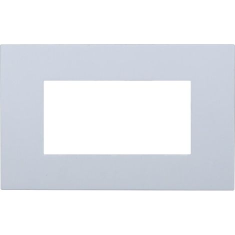 Plaque plastique ETTROIT série Venus 4P couleur blanche compatible avec Vimar Arke VA83401