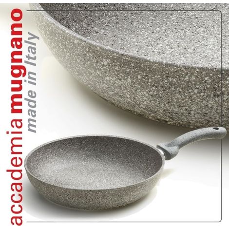 Padella Antiaderente Effetto Pietra Cuore di Pietra 32 cm Accademia Mugnano (1/5)