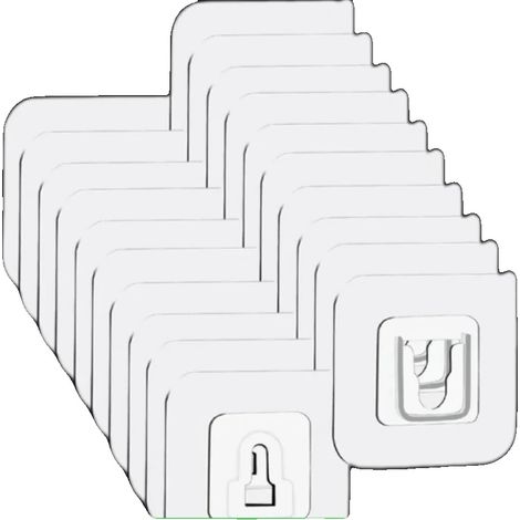 Ganci adesivi da parete, ad alta resistenza, trasparenti, 100 paia (200 pezzi) (1/2)