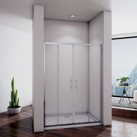 Acezanble Porte de douche coulissante 120x190cm, en niche (1/5)