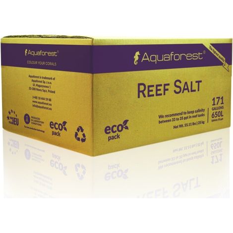 Sal para arrecifes Aquaforest, caja de 19 kg
