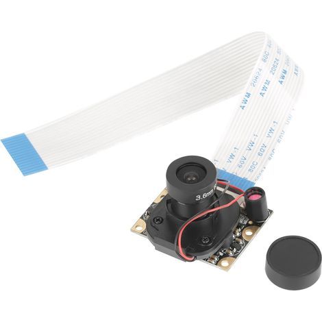 Carte de caméras à ruban HD, installation facile, module de caméra à objectif fixe à puce OV5647, commutation automatique IR CUT, image claire avec câble de 15 cm pour Raspberry Pi B 3 2 (1/5)