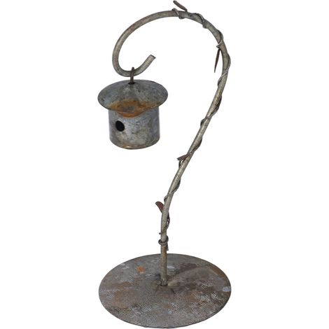 Miniature Bird Shed Model 1:12 1:6 Scale Aluminium Antique Finish Simulation Dollhouse Decor (1/5)