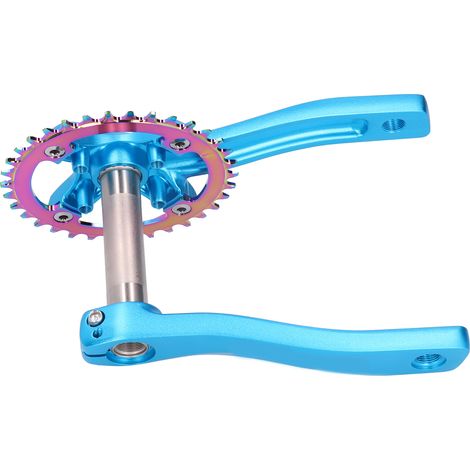 Manivelle VTT Monovitesse 34 Dents sans Boîtier Bleu