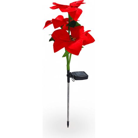 Luminaire Solaire En Forme De Fleur - Lampe À Piquet Pour Extérieur Étanche - Décoration De Jardin Et Allée - 1 Pièce (1/2)