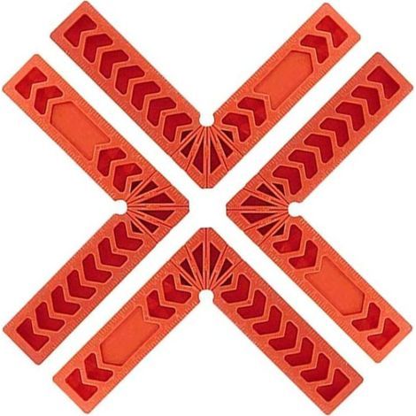 Équerres de positionnement à 90 degrés (lot de 4), équerres de positionnement en plastique (4 pièces), équerres de positionnement à angle droit, outils du menu (1/5)