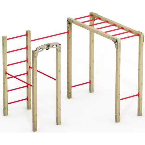 Wickey Sprossenwand Wickey FIT Base 805 - Outdoor-Sportgerät, Kraftstation, Fitnessstation, Sportgeräte für zuhause, Workout, Krafttraining, Gymtower, Fitnessturm, 5 Jahre Garantie auf Holz- und HDPE-