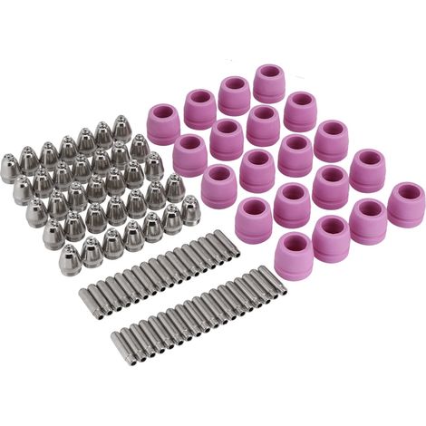 Kit da 90 pezzi per taglierina al plasma: materiali di consumo per torcia da taglio, elettrodi, ugelli e tazze. (1/5)