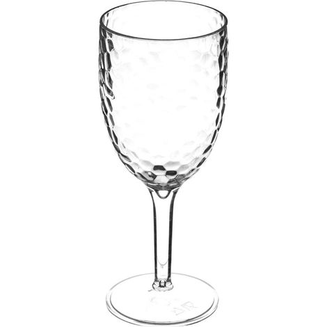 5five - copa de vino martillada estiva, transparente