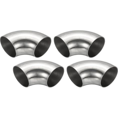 4pcs Coude A 90 Degres Mandrin, 54mm OD Coude En Acier Pour Echappement Raccord De Tuyauterie Pour Echappement Acier Inoxydable 304 Pour Exhaust Pipe Stair Handrail HVAC (1/5)