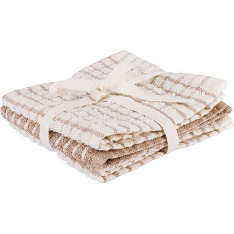 Lotto 3 Panni in microfibra 30 x 30 cm Sabbia - Stoff - Cosy & Trendy
