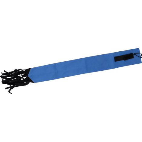 Sac protège-queue de cheval en tissu non tissé avec franges et fermeture auto-agrippante bleu (1/5)