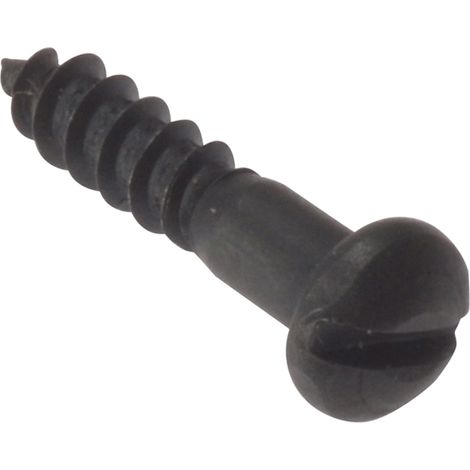 Unifix Woodscrews Slotted Round Head Black Japanned 6G X 3/4" - Box of 200