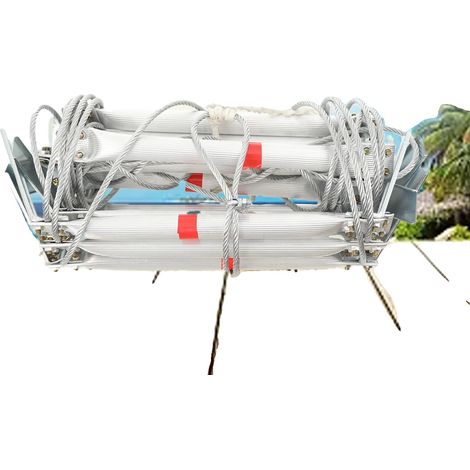 Échelle de secours incendie, longueur de 5 m, capacité de charge de 200 kg, poids de 2,35 kg, alliage d'aluminium, design compact (1/5)