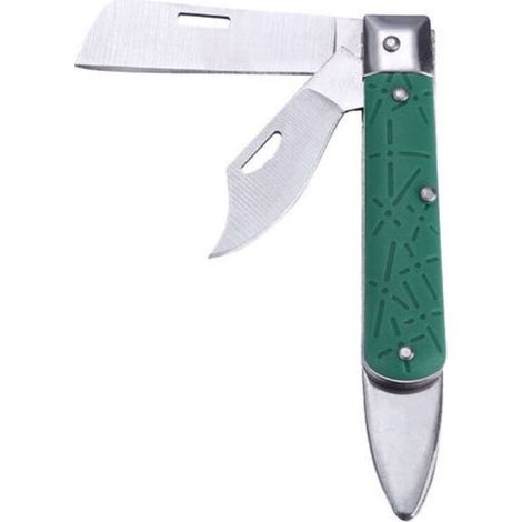 Coltello da innesto pieghevole con 2 lame per innesto di alberi da giardino e da frutto (1/5)