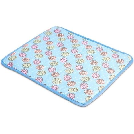 SABIR-Tapis rafraîchissant bleu en polymères (70 x 50 cm) pour chiens et chats, usage intérieur/extérieur.