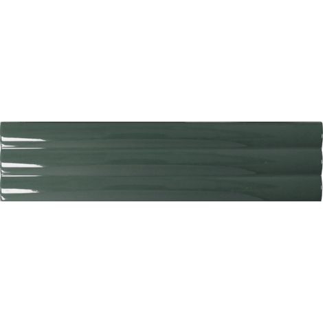 Carrelage mural intérieur brillant en relief bleu Acanto 10x40 cm Reeded baltic blue (1/2)