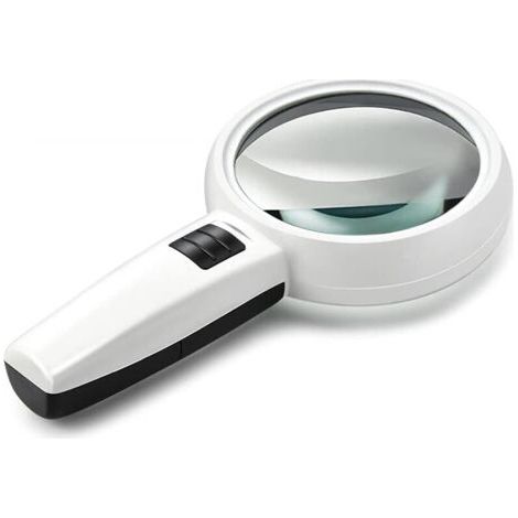 Loupe avec lumière, grande loupe de poche 30x Loupe éclairée à 3 LED, adaptée aux Personnes âgées lisant, Soudant, Inspectant, pièces de Monnaie, Bijoux (1/5)