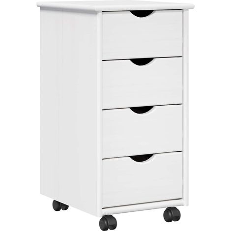 Gabinete rodante 34 x 39 x 65,5 cm Madera de Pino Macizo vidaXL
