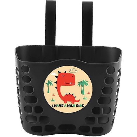 Panier avant de vélo résistant et imperméable pour enfants, sacoche de guidon orange dinosaure, panier avant de vélo C (1/5)