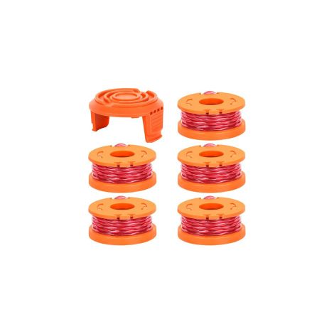 Bobines compatibles WORX WA0010 – Tête avec capot W5+1 – Fil robuste pour WA6531, entretien courant du jardin (1/5)