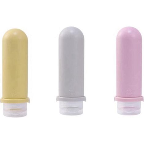 Bouteilles de voyage portables en silicone, contenants pour liquides 90 ml D-- (1/5)